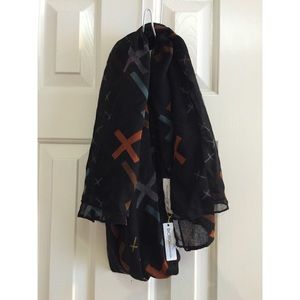 COPY - BCBGeneration Black/Colored Crosses Scarf
